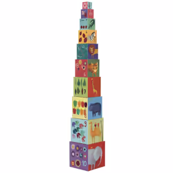 DJECO Cubes Nature Et Animaux, 1 an(s), Carton, Multicolore