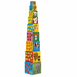 DJECO Cubes - Mes Amis, 1 an(s), Carton, Multicolore