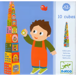DJECO 10 Cubes Véhicules