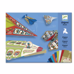 DJECO Origami Avions, Kit d’origamis pour enfants, 7 an(s), Papier, Multicolore, 40 pièce(s)
