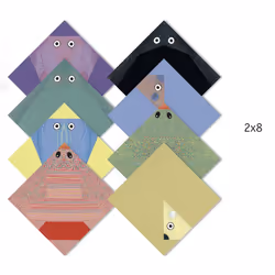 DJECO Origami Les Animaux Polaires, Kit de loisirs créatifs pour enfants, 5 an(s), Papier, Multicolore, 28 pièce(s)