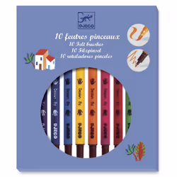 DJECO 10 Feutres Pinceaux Classique