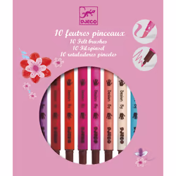 DJECO 10 Feutres Pinceaux Fille