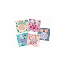 Pochoirs - DJECO - Fées - Rose - 5 pochoirs - 20 x 20 cm - Pour activités manuelles enfant