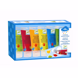 DJECO 6 finger paint’s tubes - 20 x 13 x 7,5 cm, Bois