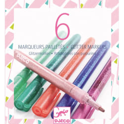 DJECO 6 Marqueurs Pailletés Sweet