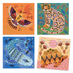 DJECO Patterns and Animals Clear Stamps