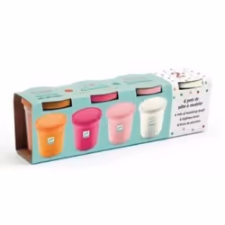 DJECO DJ09026, Kit de moulage/peinture pour enfants, Orange, Rose, Blanc