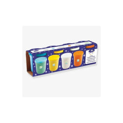DJECO DJ09029 composant pour poterie et modelage Pâte à modeler Bleu, Rouge, Blanc, Jaune