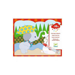 Jeu de coloriages magiques - DJECO - Caché dehors - Pour enfant de 18 mois et plus - Lot de 5 coloriages