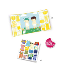 Djeco Stickers Repositionnables - Les Habits