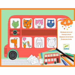 DJECO Tracing is an art, Kit de coloriage pour enfants, 4 an(s), Multicolore