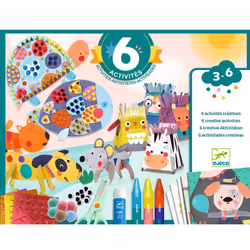DJECO Animal Houses Multi Craft Kit, Kit de loisirs créatifs pour enfants, 3 an(s), Multicolore