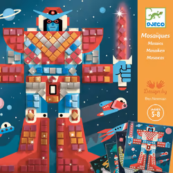 DJECO Space Battle Mosaic Kit, Kit de loisirs créatifs pour enfants, 5 an(s), Multicolore