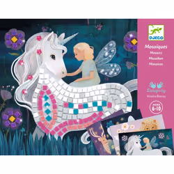 DJECO The Enchanted World Mosaic Kit, Kit de peinture diamant pour enfants, 6 an(s), Multicolore