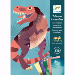 DJECO Jurassic Foil Pictures, Kit de loisirs créatifs pour enfants, 6 an(s), Multicolore