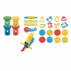 DJECO 4 Pots + 21 Outils Pâte à Modeler, Multicolore, 25 pièce(s), 2 an(s), Garçon/Fille, Plastique, Pâte à modeler, Petite e ...