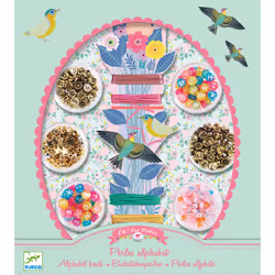 DJECO Alphabet Beads, Ensemble de perles pour enfants, 8 an(s), Plastique, Multicolore