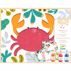 Peinture à doigts - Djeco - Barbouille et beau - Multicolore - Pour enfants à partir de 3 ans - Mixte