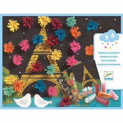DJECO An Explosion of Pompoms, Kit de loisirs créatifs pour enfants, 3 an(s), Multicolore
