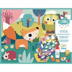 DJECO My First Collage, Kit de loisirs créatifs pour enfants, 1,5 an(s), Multicolore