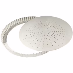 Tourtière cannelée perforée - GOBEL - Fer blanc - Ø24cm - Fond mobile - Hauteur 28mm