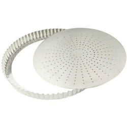 Tourtière cannelée perforée - GOBEL - Fer blanc - Ø24cm - Fond mobile - Hauteur 28mm