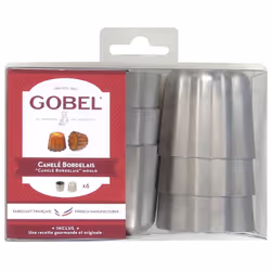 La boîte de 6 moules à canelés bordelais antiadhérent en aluminium de Gobel est un ensemble d'accessoires de cuisine conçus p ...
