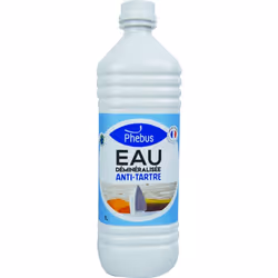 Eau déminéralisée anti-tartre - Phebus (1L) L'eau déminéralisée anti-tartre Phebus est une solution idéale pour entretenir vo ...