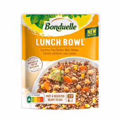 Bonduelle Lunch Bowl, 250 g, carottes, pois chiches, maïs et quinoa