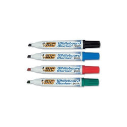 BIC Velleda Whiteboard Marker 1701 marqueur 4 pièce(s) Pointe ogive Noir, Bleu, Vert, Rouge