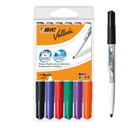 BIC Velleda 1741 marqueur 6 pièce(s) Pointe ogive Noir, Bleu, Vert, Orange, Violet, Rouge