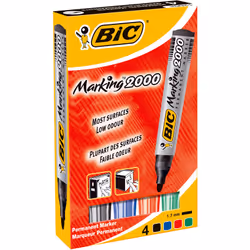 BIC 8209112, Noir, Bleu, Vert, Rouge, 1,7 mm, Encre à base d'alcool, 4 pièce(s), Boîte