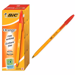 BIC Orange Fine, Stylo à bille, Rouge, 20 pièce(s), Fin