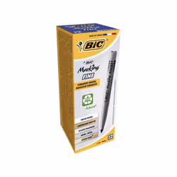 BIC Marking Fine, 12 pièce(s), Noir, Noir, 4,2 mm, 1,1 mm, France