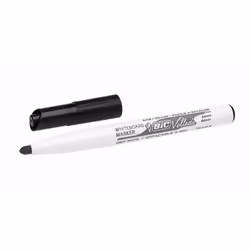 BIC Velleda 1741, 12 pièce(s), Noir, Pointe ogive, Noir, Blanc, Plastique, Rond