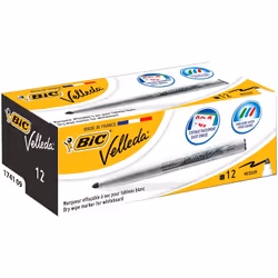 BIC Velleda 1741 marqueur 12 pièce(s) Pointe ogive Noir