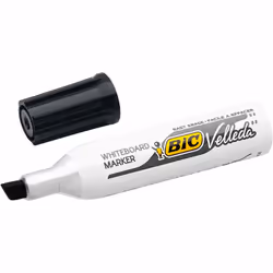 BIC Velleda 1781, 12 pièce(s), Noir, Pointe biseautée, Noir, Blanc, Métal, Rectangle