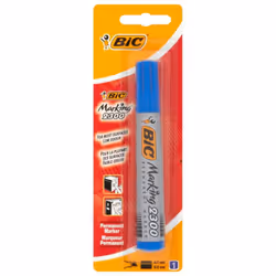 Marqueur permanent BIC Marking 2300 - Bleu Le marqueur permanent BIC Marking 2300 est un marqueur de qualité conçu pour une u ...