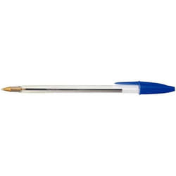 Stylo à bille - BIC - Cristal Médium - Couleur bleu - Largeur de tracé M - Manche transparent