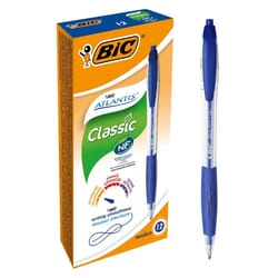 BIC Atlantis Classic Bleu Stylo à bille rétractable par rotation Moyen 12 pièce(s)