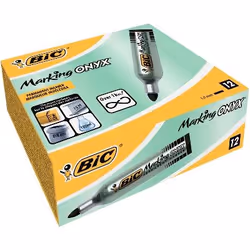 BIC Marking ONYX 1482 marqueur indélébile Pointe ogive Noir 12 pièce(s)