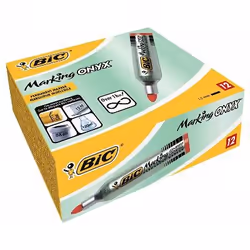BIC Marking ONYX 1482 marqueur indélébile Pointe ogive Rouge 12 pièce(s)