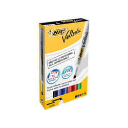 BIC Velleda 1791 marqueur 4 pièce(s) Pointe biseautée Noir, Bleu, Vert, Rouge