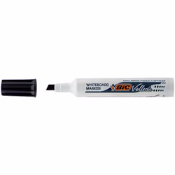 BIC Velleda 1791, 12 pièce(s), Noir, Pointe biseautée, Blanc