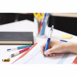 BIC 3086123214675 stylo roller Stylo à bille retractable par rotation Noir, Bleu, Vert, Rouge 1 pièce(s)