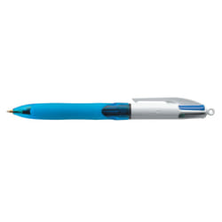 BIC 4 Colours Grip Noir, Bleu, Vert, Rouge Stylo à bille rétractable avec clip Moyen 12 pièce(s)