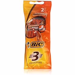 Rasoirs jetables - BIC - Bic 3 Sensitive - Lot de 2 - Pour peau sensible - Mixte