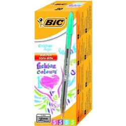 BIC Cristal large Bleu, Vert, Rose, Violet Stylo à bille 20 pièce(s)