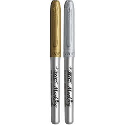 BIC 900341 marqueur indélébile Pointe ogive Or, Argent 24 pièce(s)